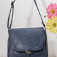 Textured Flap Crossbody Bag – EK110 (Blue)