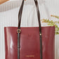 Contrast Strap Tote Bag – Ms532 (Burgundy)