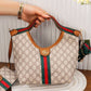 Striped Patterned Shoulder Bag – N144 (Pink / Tan)