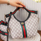 Striped Patterned Shoulder Bag – N144 (Pink / Black)