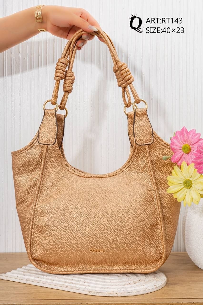 Knotted Handle Hobo Bag – RT143 (Tan)
