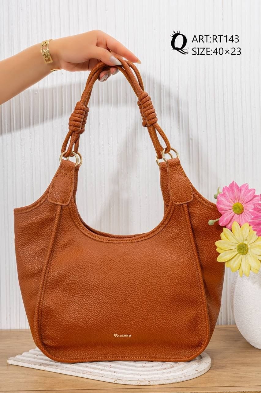 Knotted Handle Hobo Bag – RT143 (Cognac)