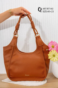 Knotted Handle Hobo Bag – RT143 (Cognac)