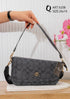 Patterned Flap Shoulder Bag – X208 (Black)