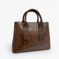 BAG_1 — Brown textured top-handle handbag front (Brown)