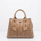BAG_1 — Tan textured top-handle handbag front (Tan)