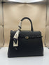 BAG_12 — Black scarf handle tote front (Black)