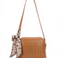 BAG_5 — Camel scarf-detail textured crossbody bag front (Camel)