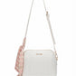 BAG_5 — White scarf-detail textured crossbody bag front (White)