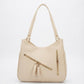 BAG_6 — Cream zip-detail shoulder bag front (Cream)
