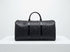 BAG_8 — Black letter-pattern travel bag front (Black)