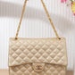 BM125 — Gold quilted chain shoulder bag alternate front, 34 × 24 (Gold)