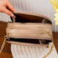 EB479 — Beige rounded woven-detail handbag interior, 22 × 16 (Beige)
