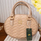 EB494 — Beige quilted handbag front, 23 × 17 (Beige)
