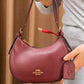FR03 — Burgundy crescent shoulder bag front (Burgundy)