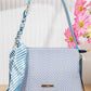 Ha1212 — Blue Pattern shoulder bag front, 26 × 17 (Blue Pattern)