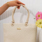 Ha1609 — Ivory textured tote bag front, 30 × 23 (Ivory)