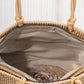 Ha1609 — Tan textured tote bag interior, 30 × 23 (Tan)