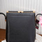 HA410 — Black frame clasp shoulder bag front, 23 × 21 (Black)