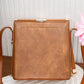 HA410 — Tan frame clasp shoulder bag front, 23 × 21 (Tan)