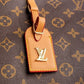 MF100 — Brown and Tan patterned shoulder bag detail (Brown and Tan)