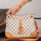 MF100 — Cream Check patterned shoulder bag front (Cream Check)