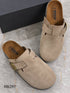 Mh297 — Taupe buckle clogs pair view, 37, 38, 39, 40, 41 (Taupe)