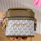 N147 — Olive patterned mini box handbag front, 16 × 13 (Olive)