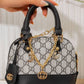 N151 — Black and White mini patterned handbag front, 19 × 15 (Black and White)