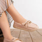 N2379 — Beige chain and bow loafers side view, 37, 38, 39, 40, 41 (Beige)