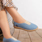 N2389 — Light Blue textured slip-on shoes pair view, 37, 38, 39, 40, 41 (Light Blue)