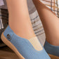 N2389 — Light Blue textured slip-on shoes close-up, 37, 38, 39, 40, 41 (Light Blue)