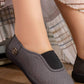 N2389 — Dark Grey textured slip-on shoes close-up, 37, 38, 39, 40, 41 (Dark Grey)