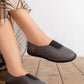 N2389 — Dark Grey textured slip-on shoes pair view, 37, 38, 39, 40, 41 (Dark Grey)