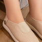 N2389 — Beige textured slip-on shoes close-up, 37, 38, 39, 40, 41 (Beige)