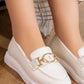 N2450 — White metal detail loafers detail view, 37, 38, 39, 40, 41 (White)