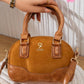 RT138 — Tan dome top handle bag front, 22 × 15 (Tan)