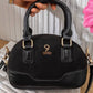 RT138 — Black dome top handle bag front, 22 × 15 (Black)