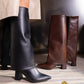 S1436 black-brown 2-in-1 boots