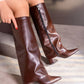 S1436 brown 2-in-1 boots