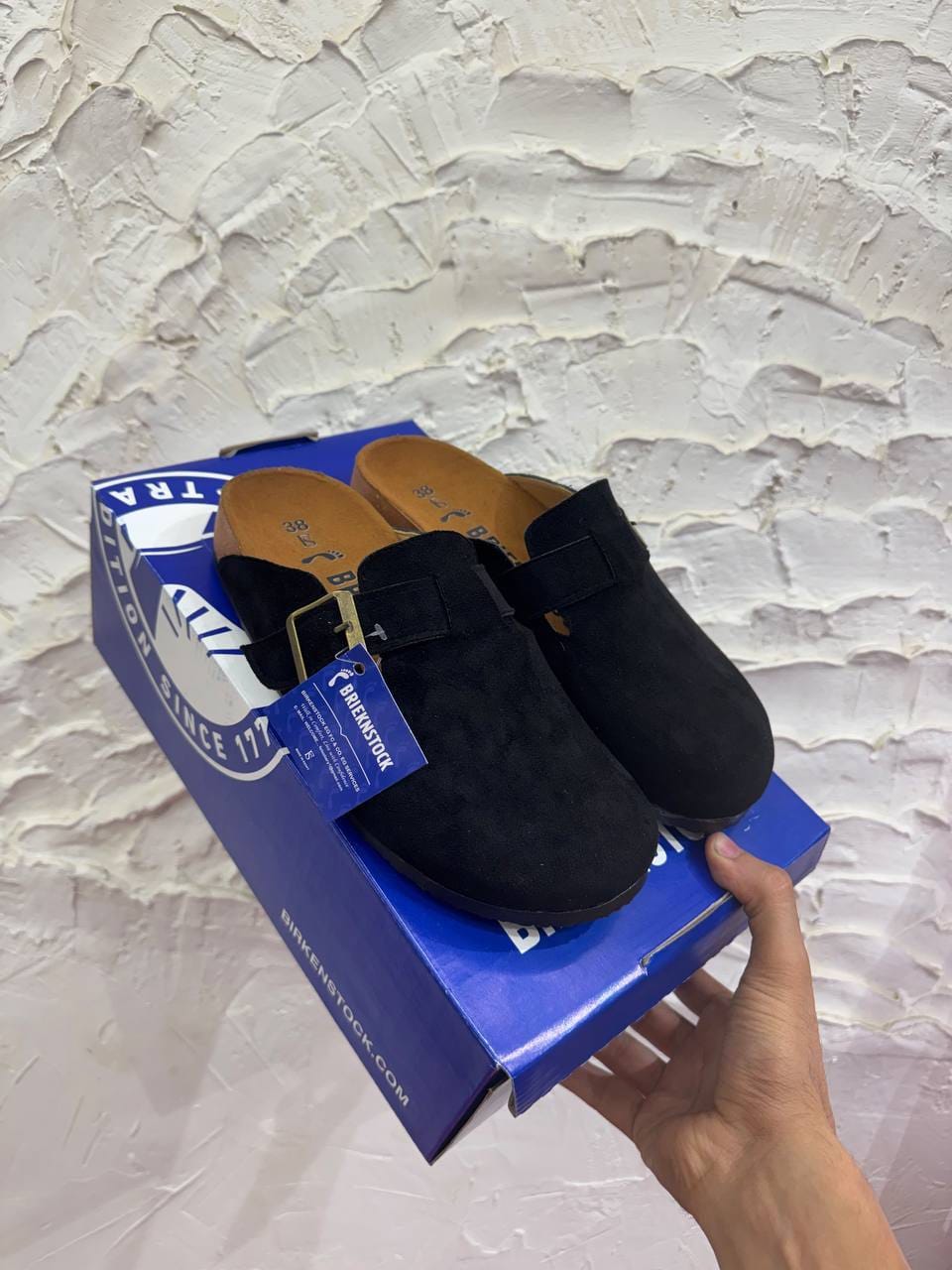 SHZ_1 — Black buckle slip-on clogs pair view, 37, 38, 39, 40, 41 (Black)