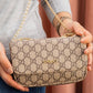 Wm08 — Brown patterned chain-strap bag front (Brown)