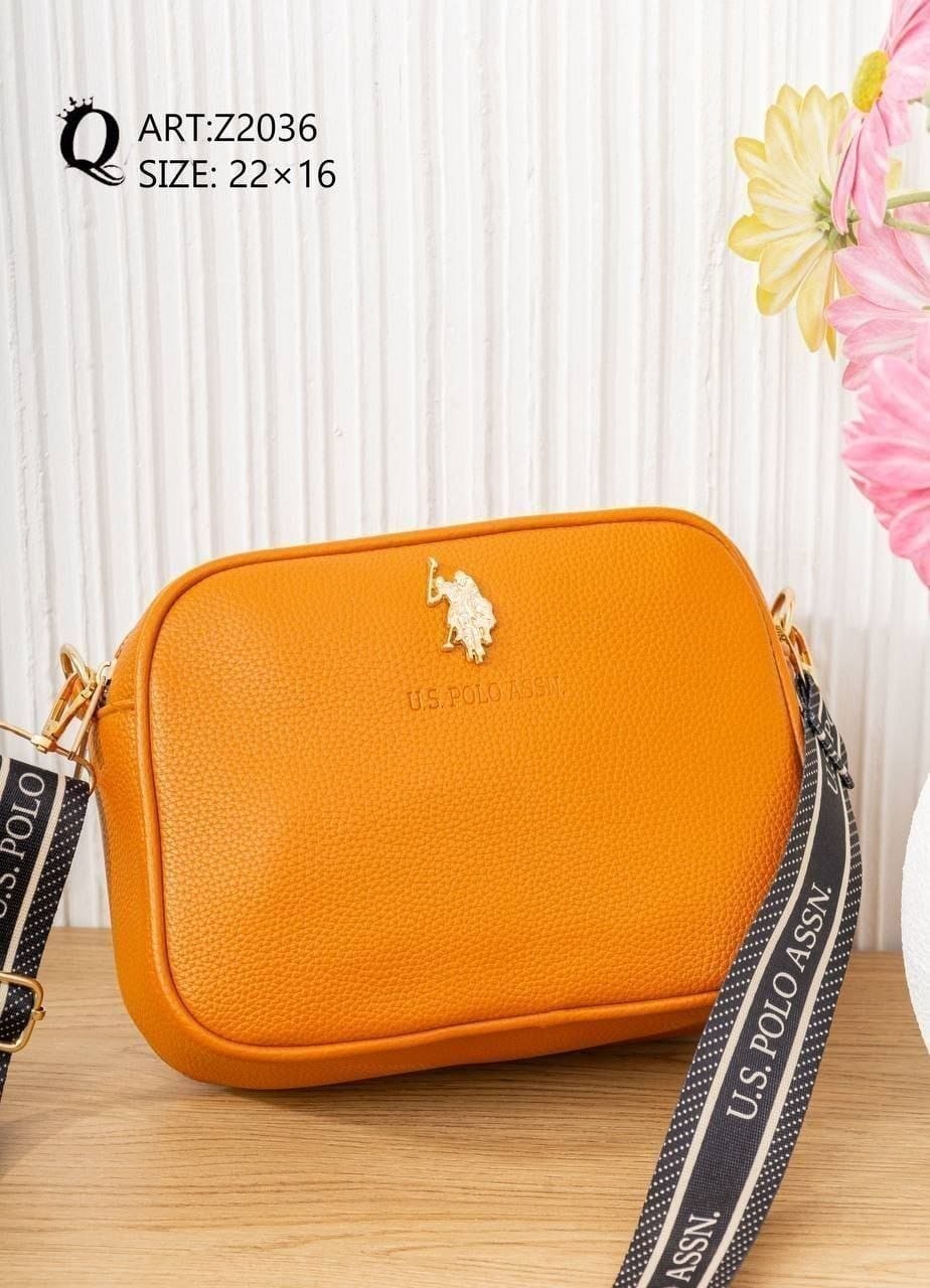 Z2036 — Orange crossbody bag, 22 × 16 (Orange)